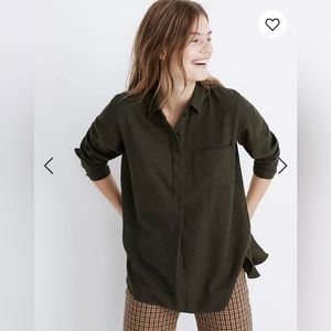 Madewell Flannel Ex-Boyfriend Button-Back Shirt A3